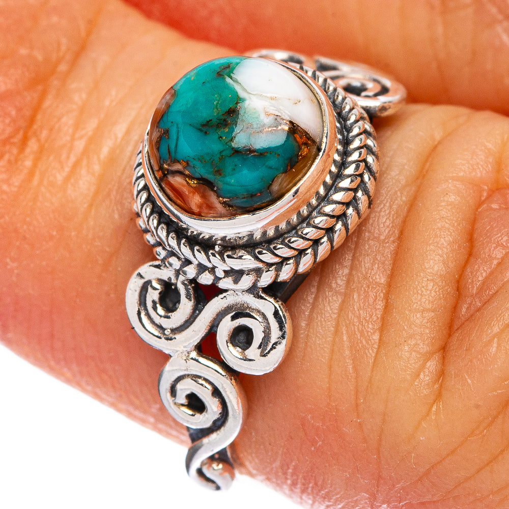 Spiny Oyster Turquoise Ring Size 5 (925 Sterling Silver) R146362