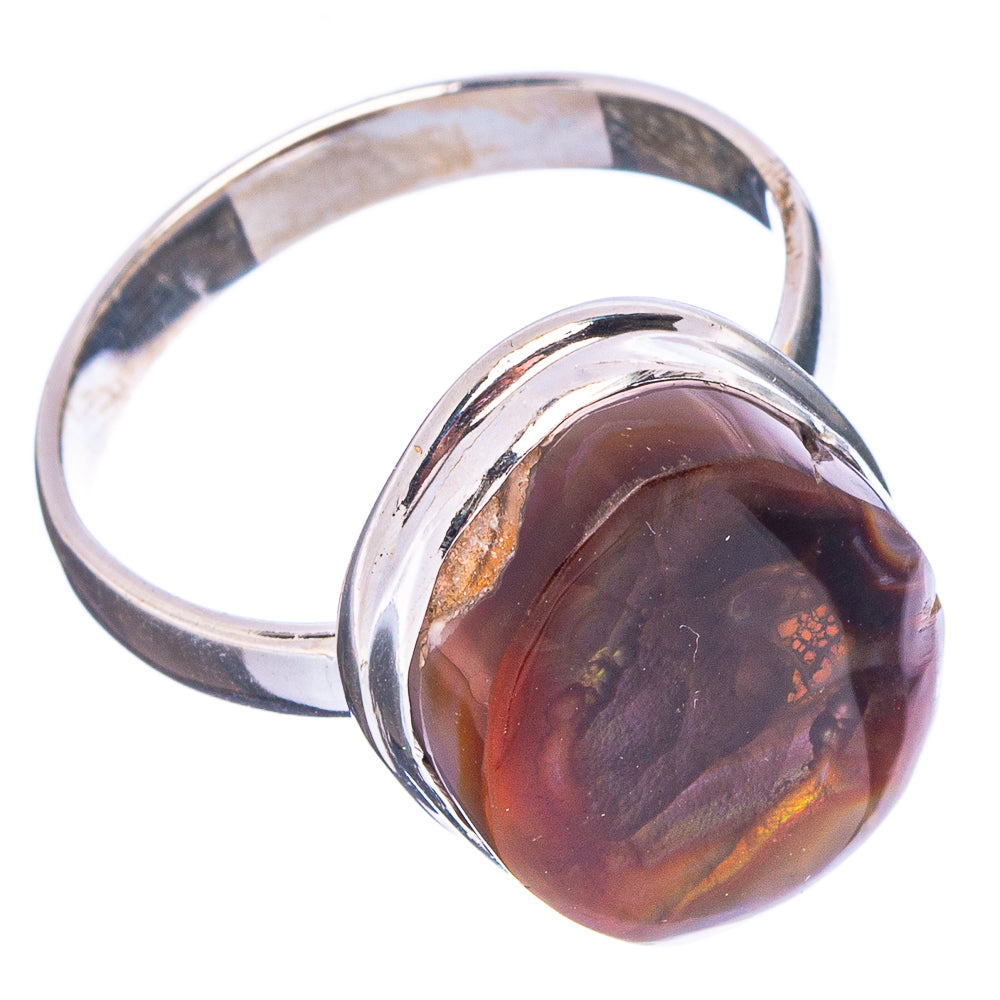 Rare Mexican Fire Agate Ring Size 9.75 (.925 Sterling Silver)