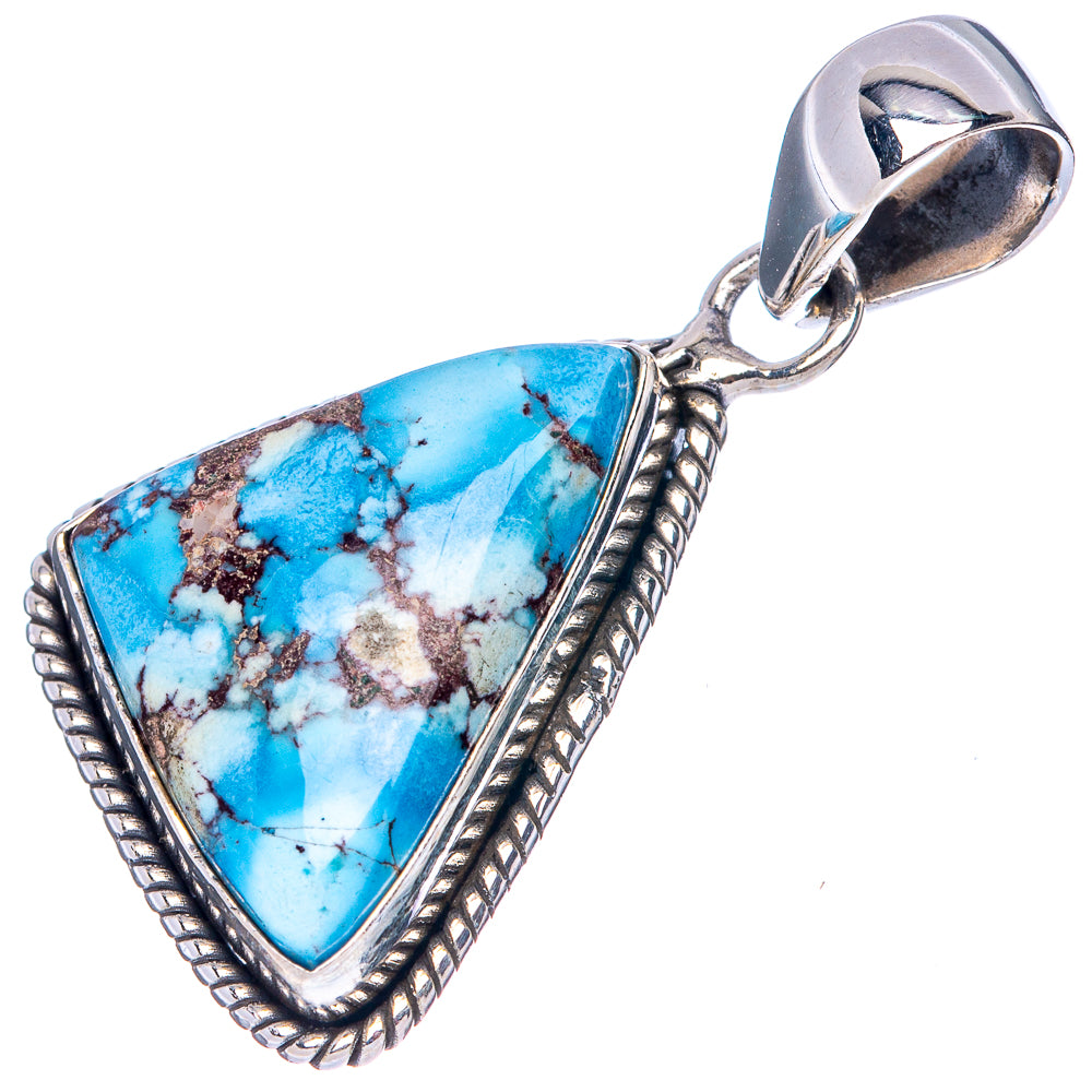 Rare Golden Hills Turquoise Pendant 1 1/2" (925 Sterling Silver) P42702