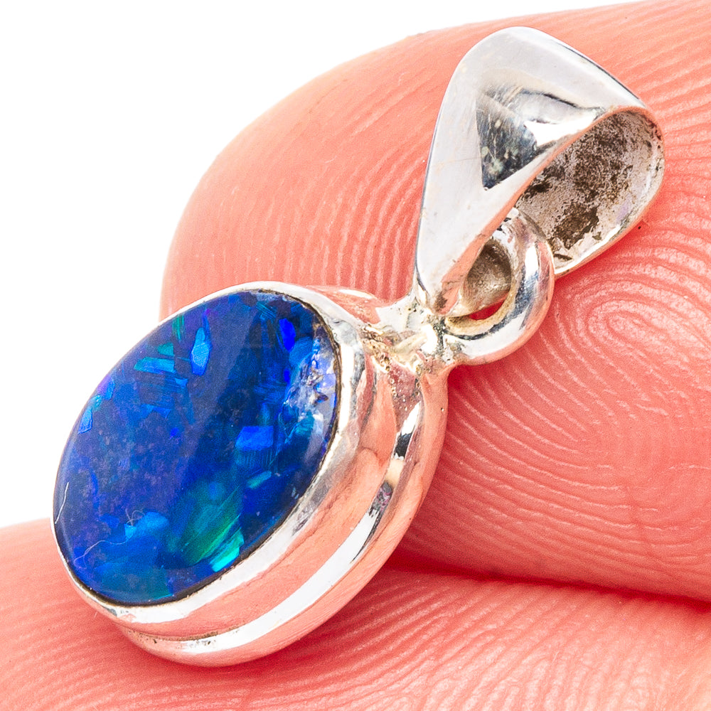 Rare Doublet Opal Pendant 3/4" (925 Sterling Silver) P44855