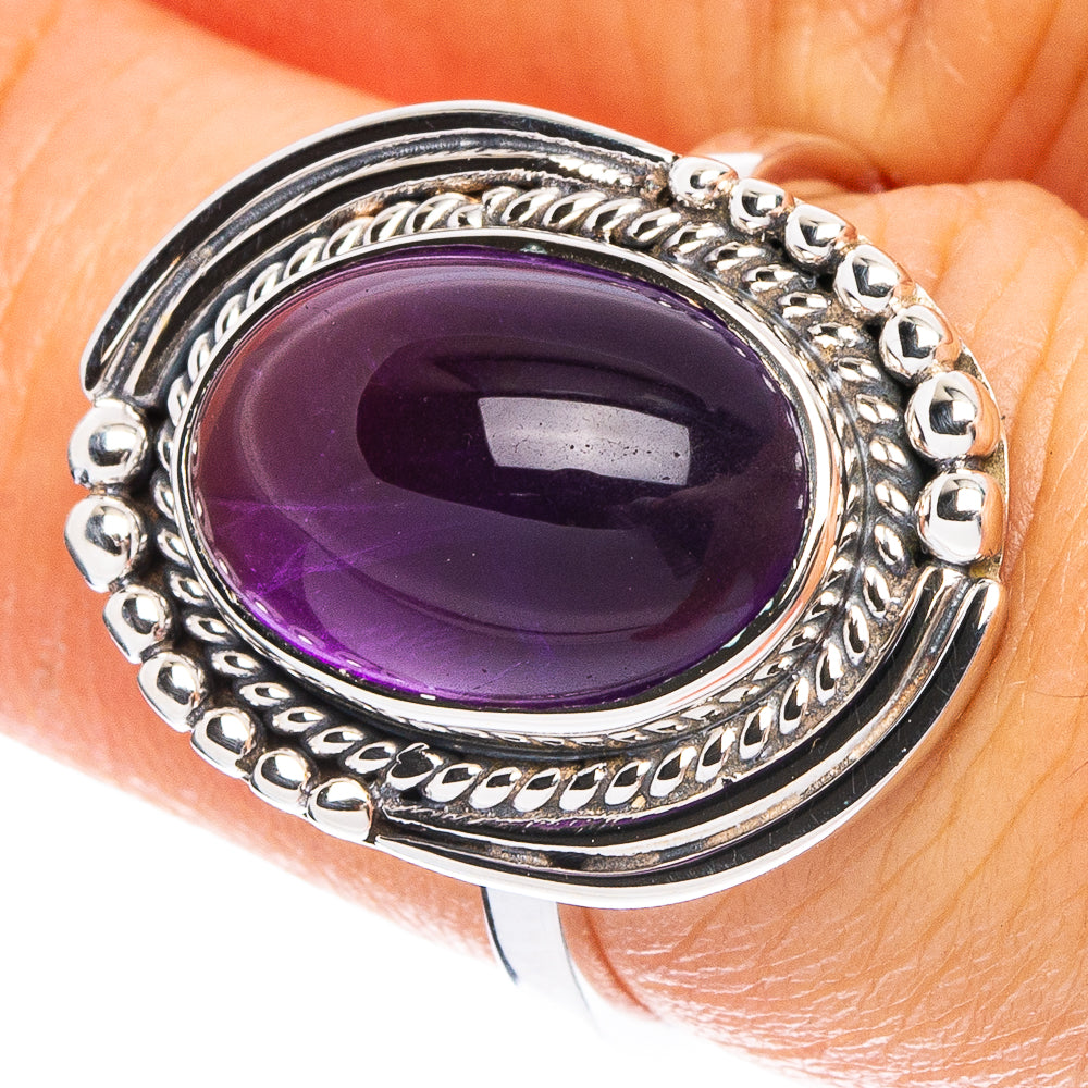 Amethyst 925 Sterling Silver Premium Ring Size 7 (925 Sterling Silver) R6568
