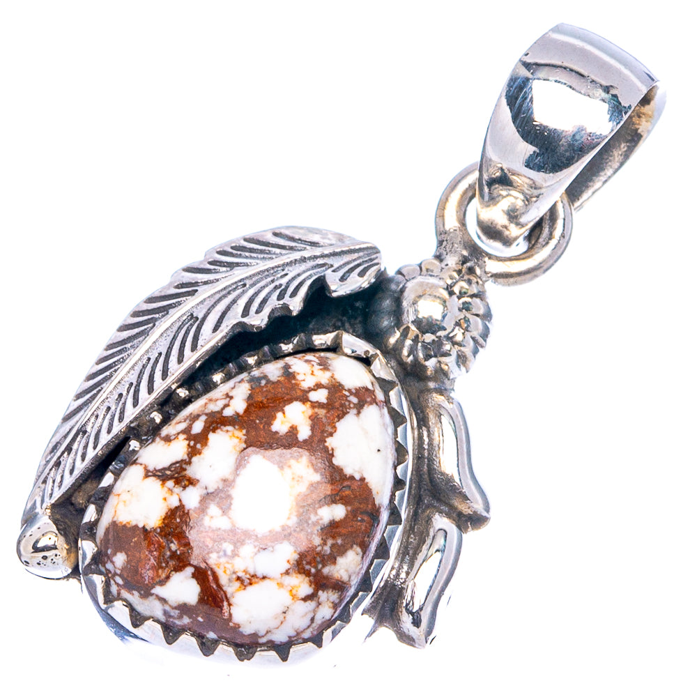 Wild Horse Jasper Pendant 1 1/8" (.925 Sterling Silver)