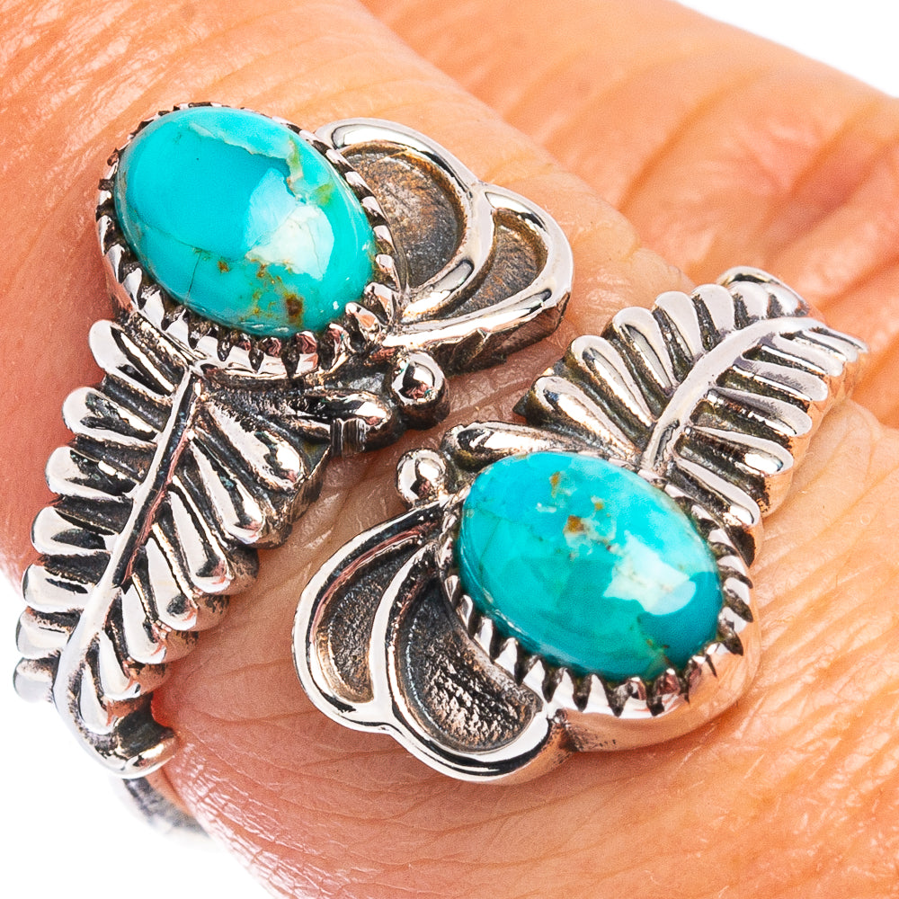 Mohave Turquoise Ring Size 7 Adjustable (.925 Sterling Silver)
