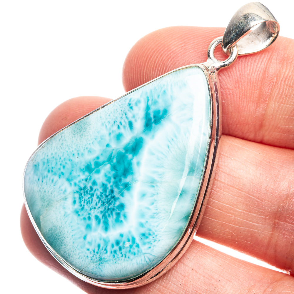 Larimar Pendant 1 7/8" (925 Sterling Silver) P39184