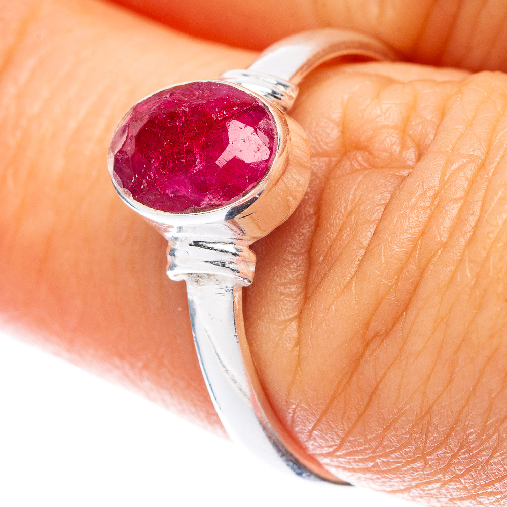 Red Sillimnate 925 Sterling Silver Ring Size 8 (925 Sterling Silver) R5310