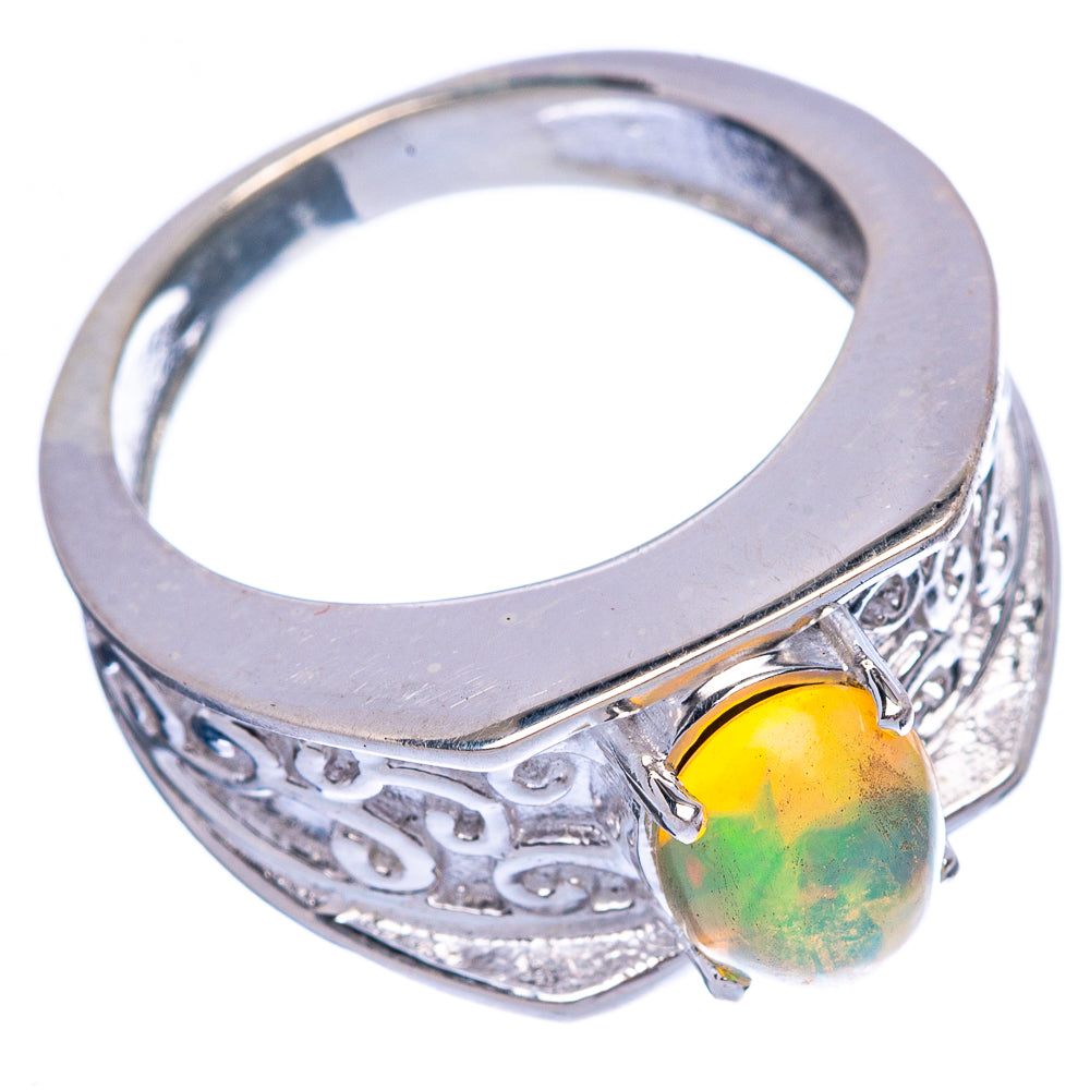 Rare Ethiopian Opal Ring Size 7.75 (925 Sterling Silver) R146009