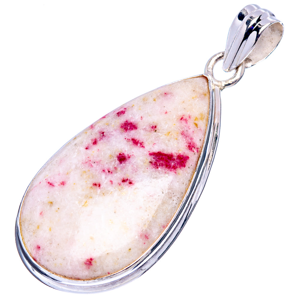 Cinnabar Pendant 1 7/8" (.925 Sterling Silver)