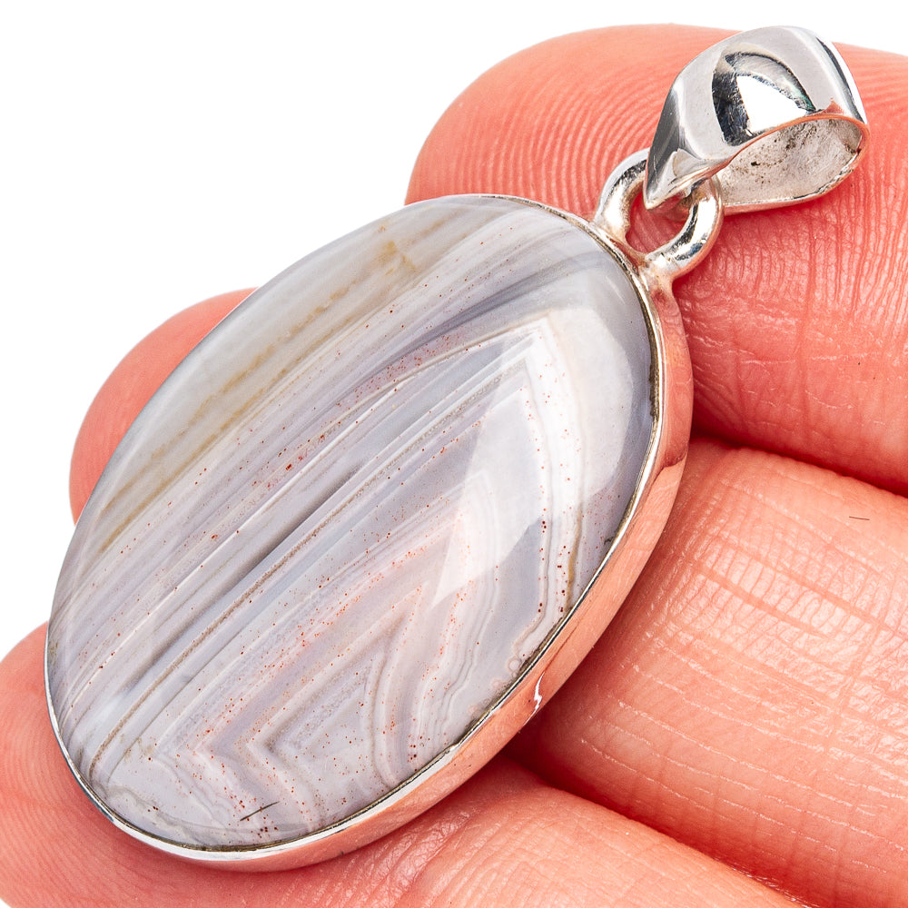 Botswana Agate Pendants 1 1/2" (925 Sterling Silver) P43227