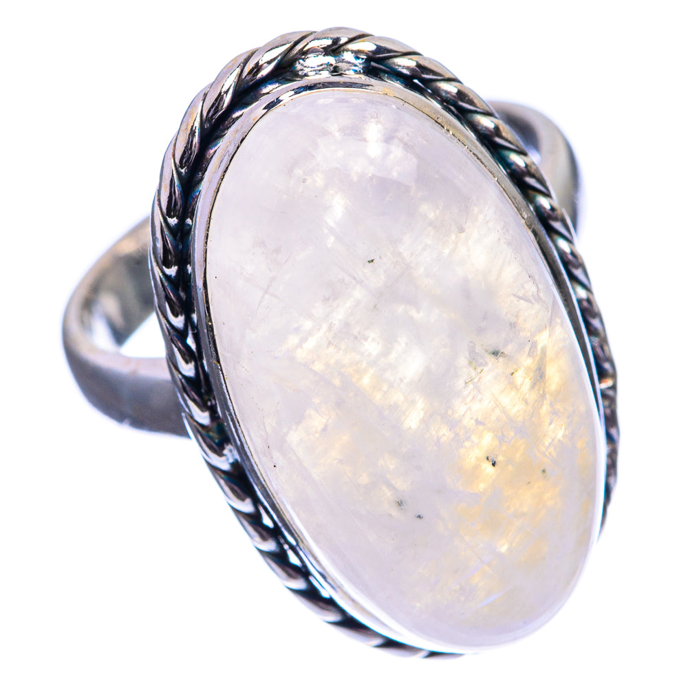Rainbow Moonstone Ring Size 7.25 (925 Sterling Silver) R143108