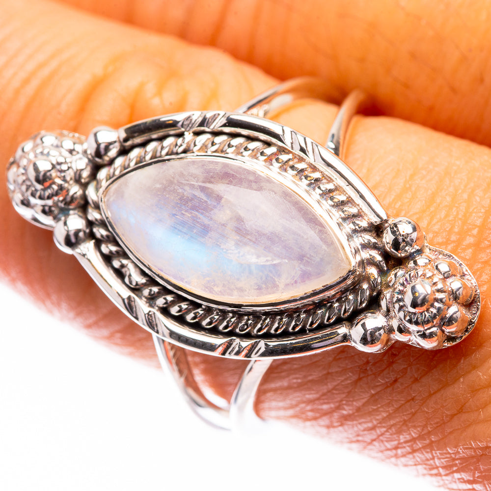 Premium Rainbow Moonstone Ring Size 9 (925 Sterling Silver) R141808