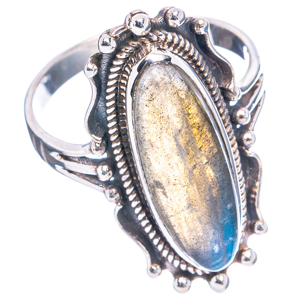 Labradorite Ring Size 8.75 (.925 Sterling Silver)