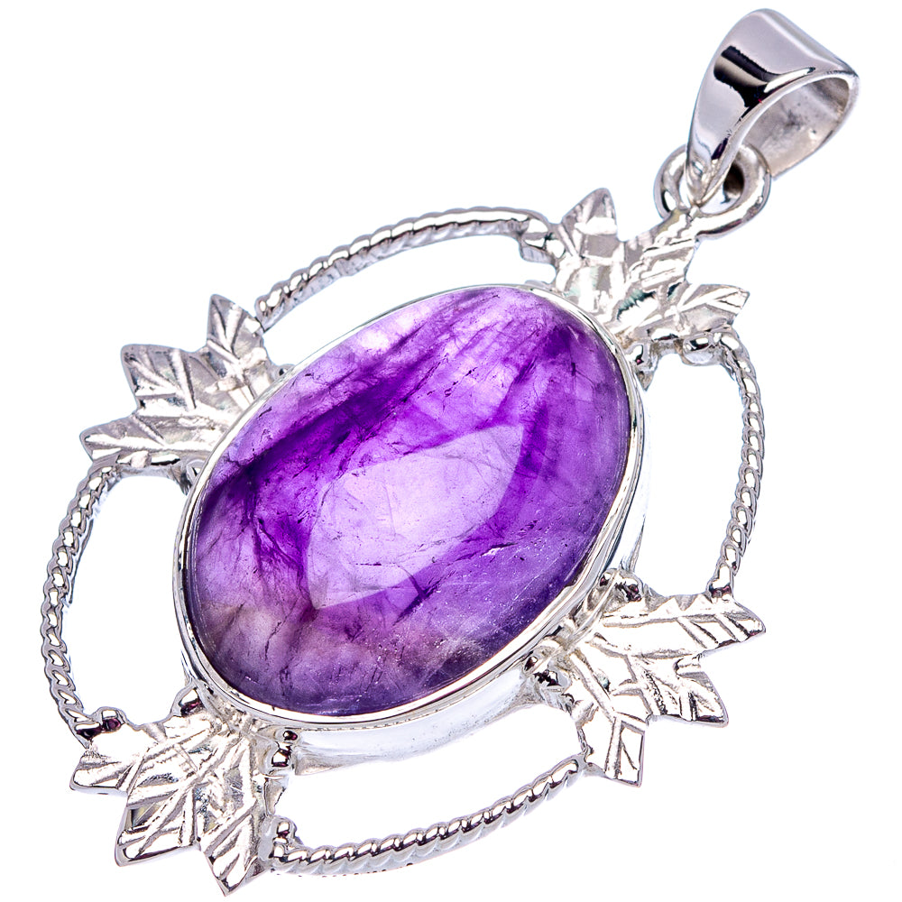 Premium Amethyst Pendant 1 5/8" (.925 Sterling Silver)