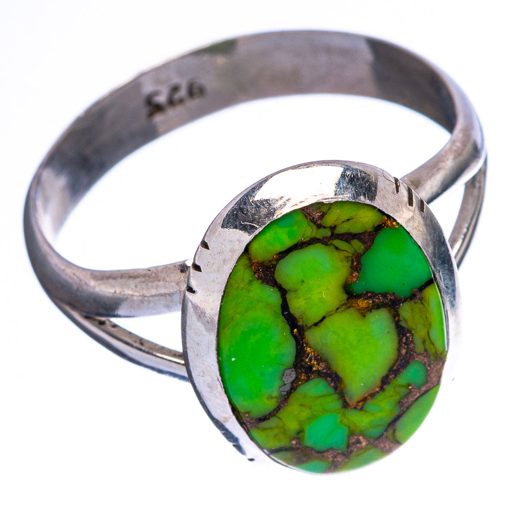 Green Copper Composite Turquoise Ring Size 8.75 (925 Sterling Silver) R146493