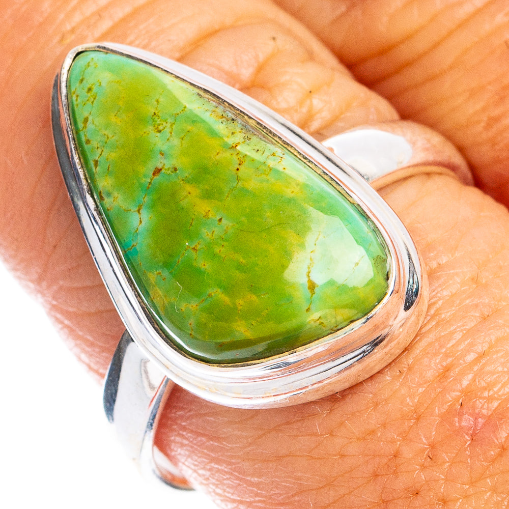 Rare Kingman Turquoise Ring Size 8.75 (925 Sterling Silver) R8536