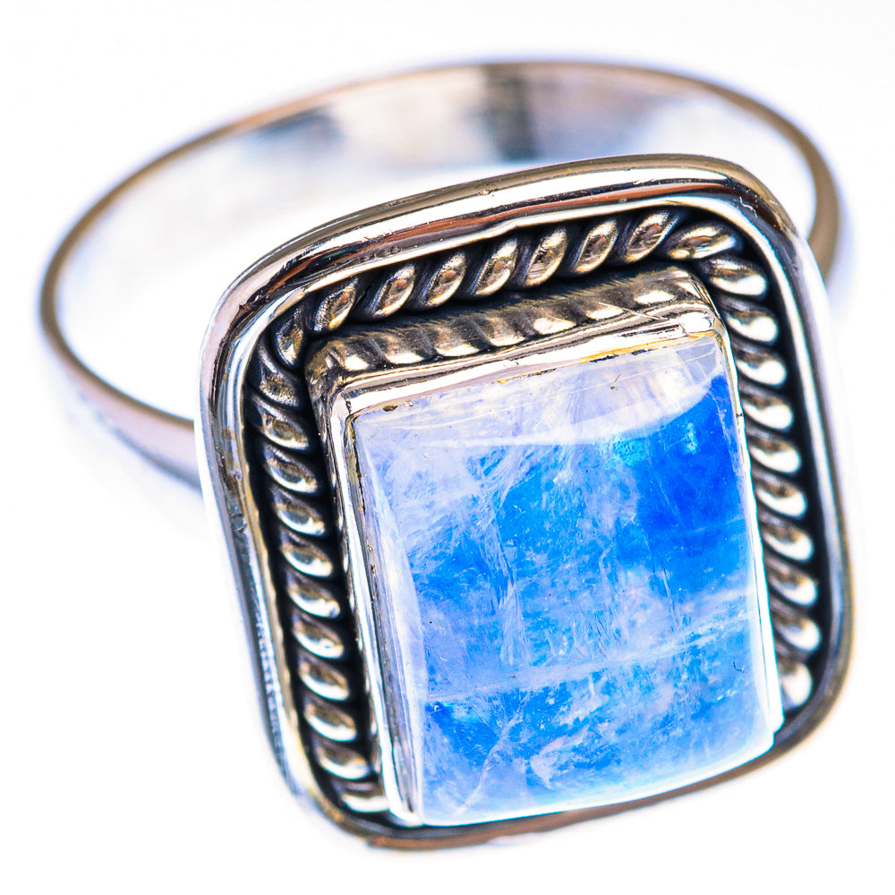 Rainbow Moonstone Ring Size 8 (925 Sterling Silver) RING139938