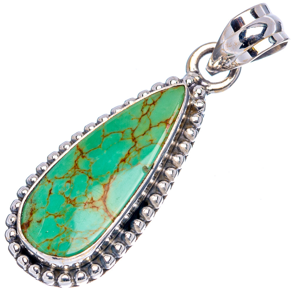 Royston Turquoise Pendant 1 3/8" (.925 Sterling Silver)