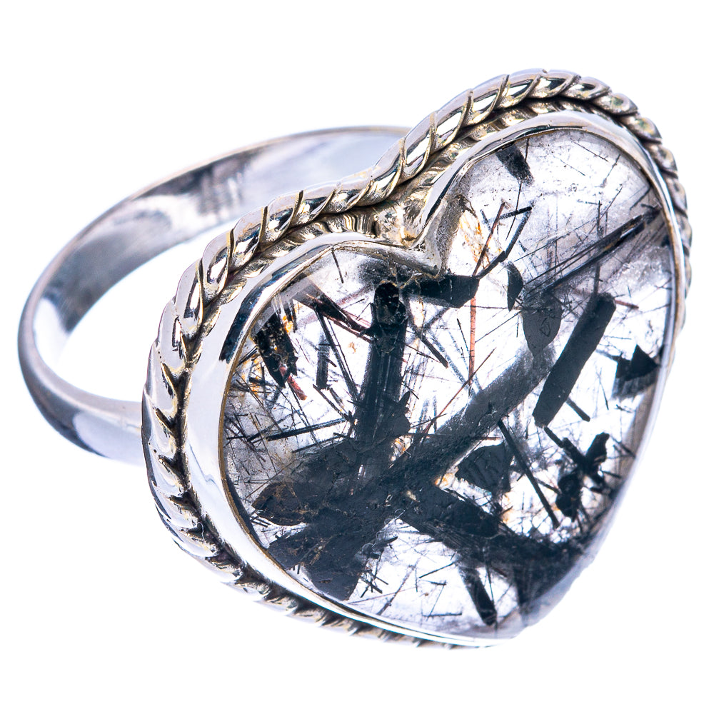 Large Tourmalinated Quartz Ring Size 10.25 (925 Sterling Silver) R144488
