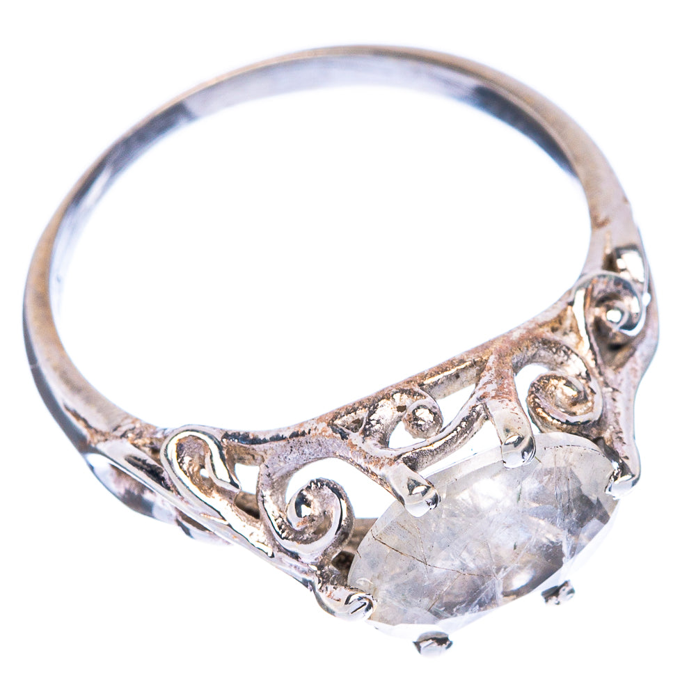 Rainbow Moonstone Dainty Ring Size 6.25 (925 Sterling Silver) R1098