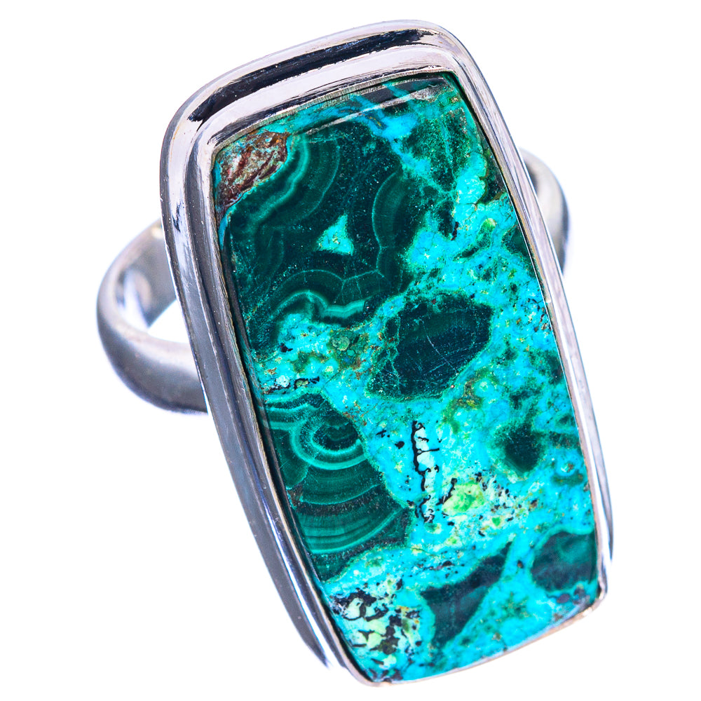 Malachite In Chrysocolla Ring Size 6 (925 Sterling Silver) R144278