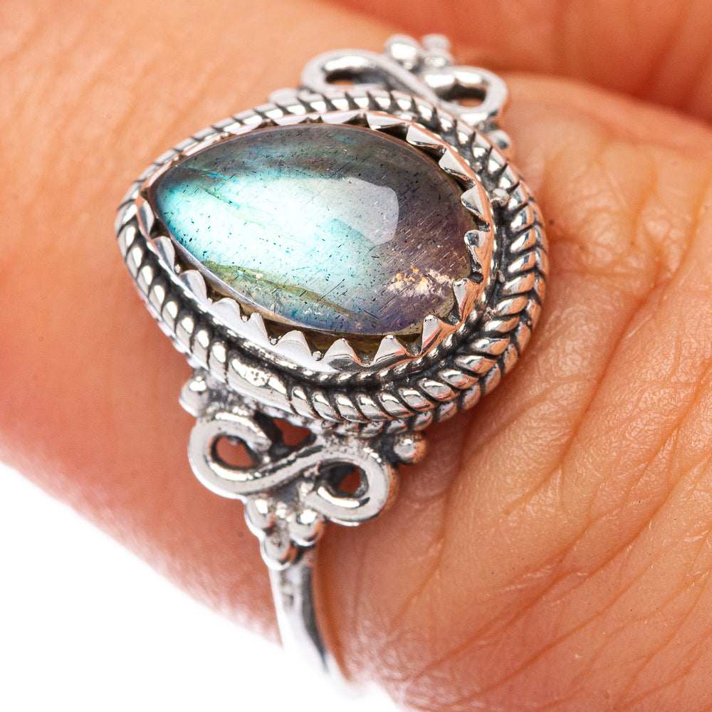 Labradorite Dainty Ring Size 7 (925 Sterling Silver) R145245