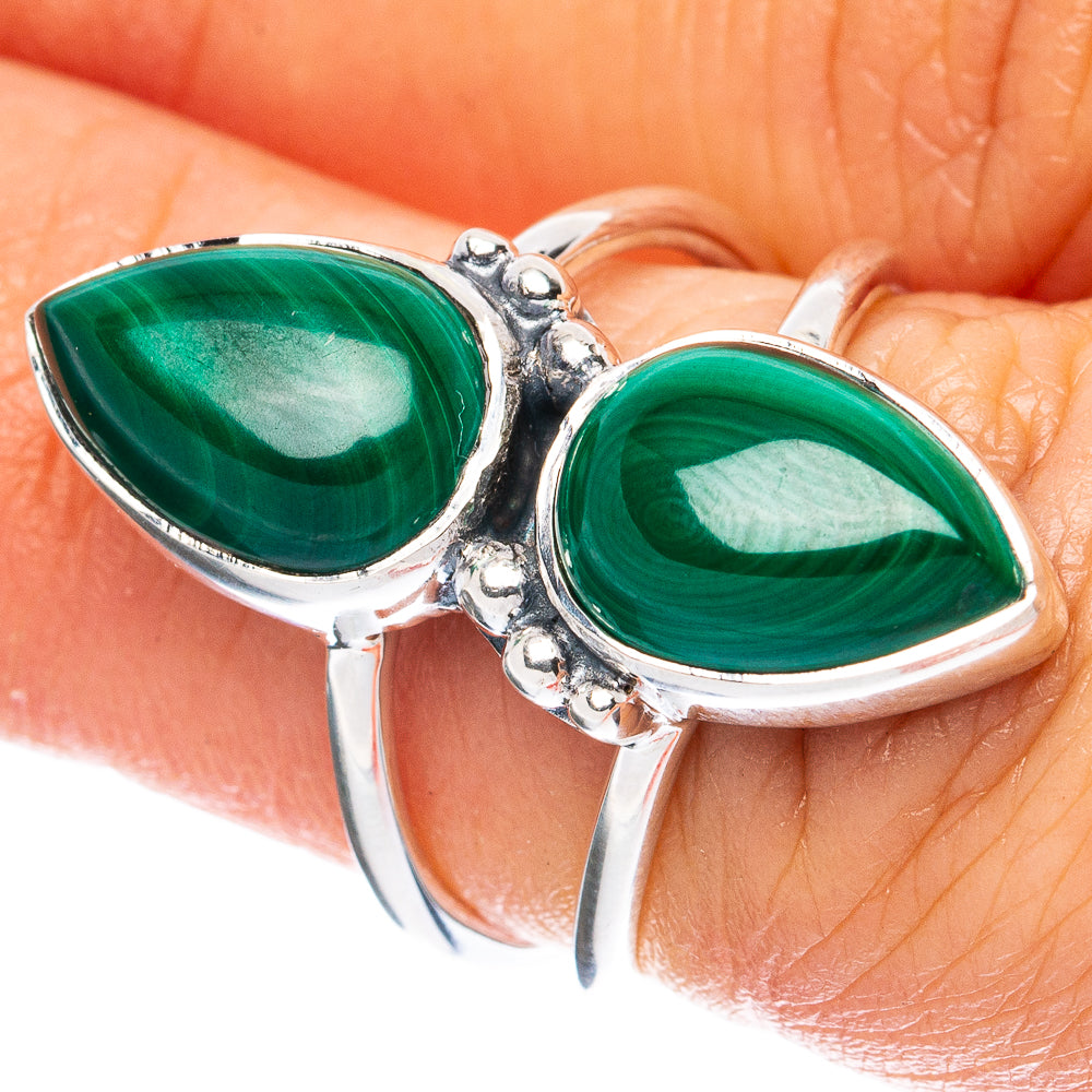 Premium Malachite 925 Sterling Silver Ring Size 5.75 Ana Co R3633