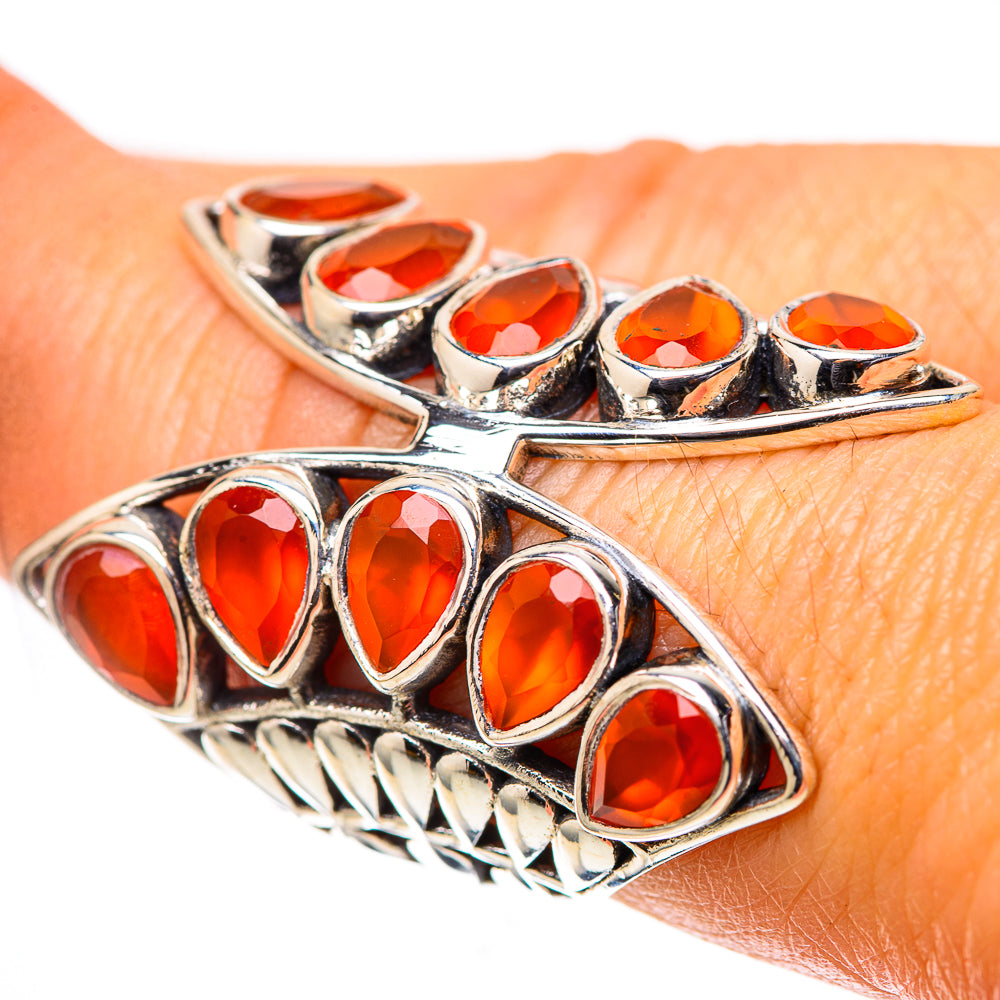 Large Carnelian Ring Size 8 (925 Sterling Silver) RING138599