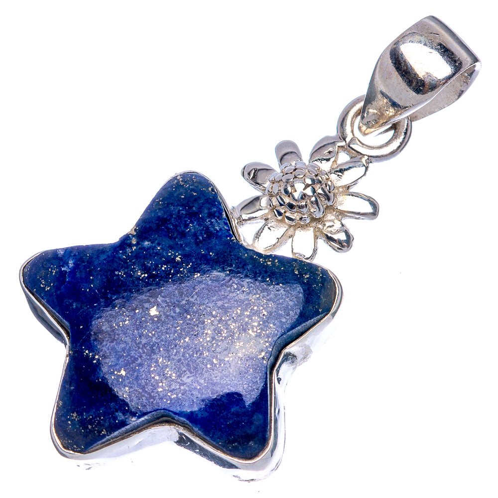 Lapis Lazuli Star Pendant 1 1/2" (925 Sterling Silver) P40208