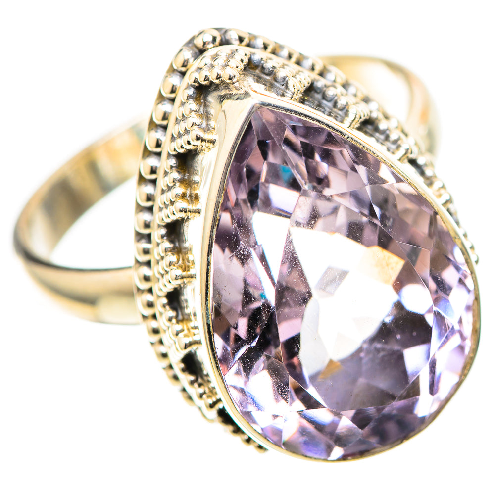 Faceted Pink Amethyst Ring Size 10 (925 Sterling Silver) RING139169