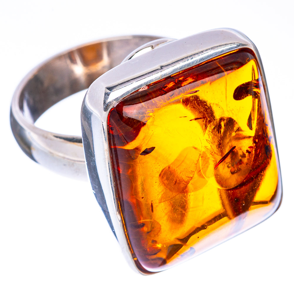 Baltic Amber Ring Size 8 (925 Sterling Silver) R1855