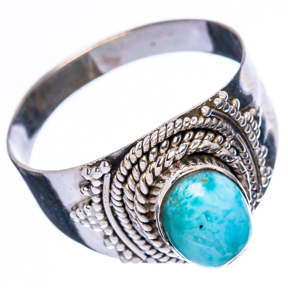 Larimar 925 Sterling Silver Ring Size 7.75 (925 Sterling Silver) R3890