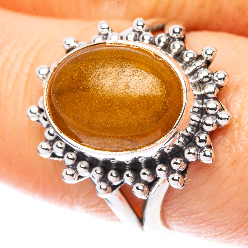 Amber Ring Size 8 (925 Sterling Silver) R2278