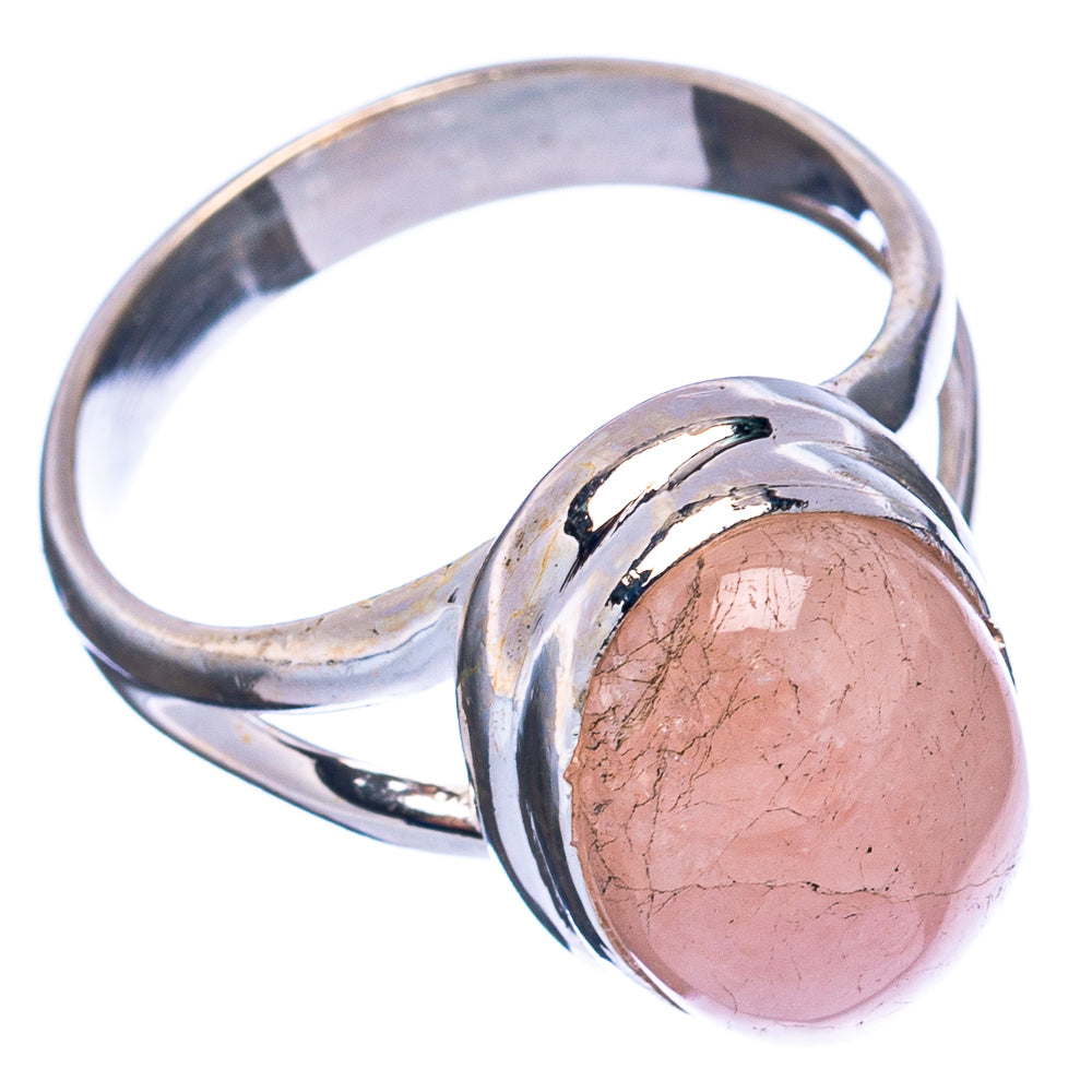 Rose Quartz Ring Size 6.75 (.925 Sterling Silver)