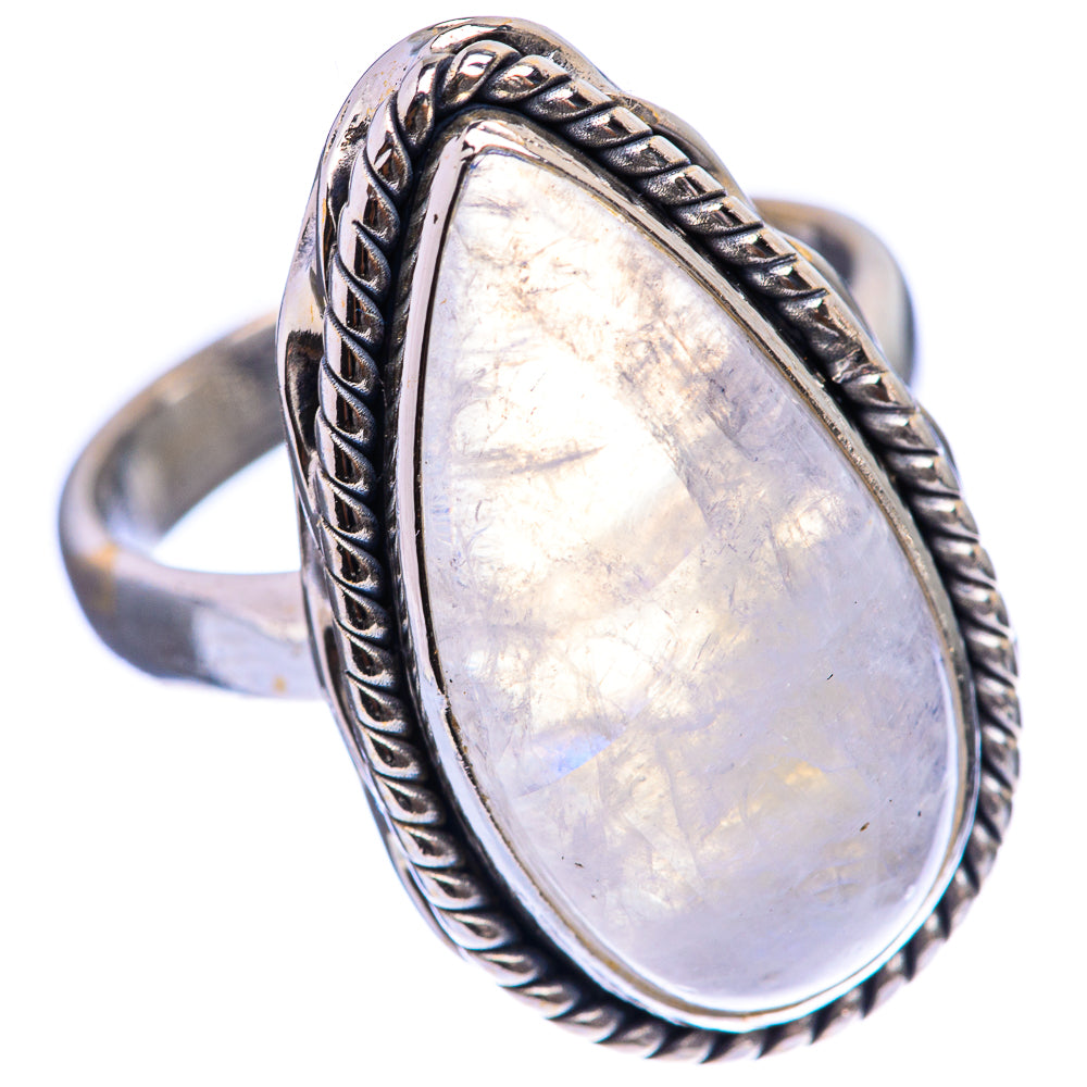Rainbow Moonstone Ring Size 6.5 (925 Sterling Silver) R142785