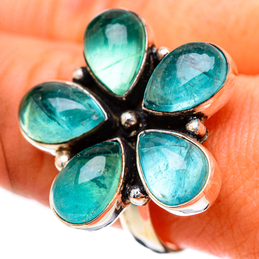 Large Blue Fluorite Ring Size 9.75 (925 Sterling Silver) RING139075