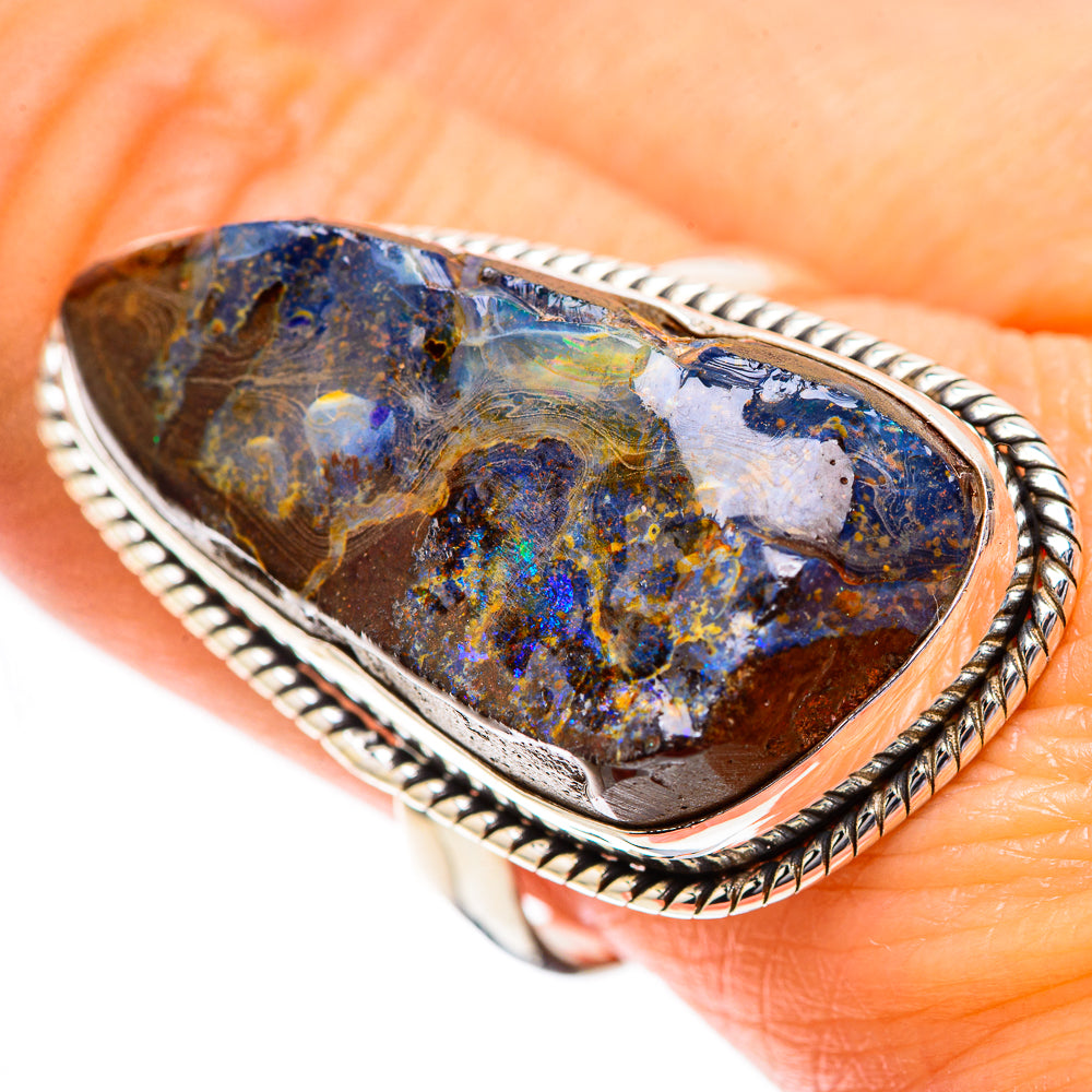 Large Boulder Opal Ring Size 10 (925 Sterling Silver) RING137966
