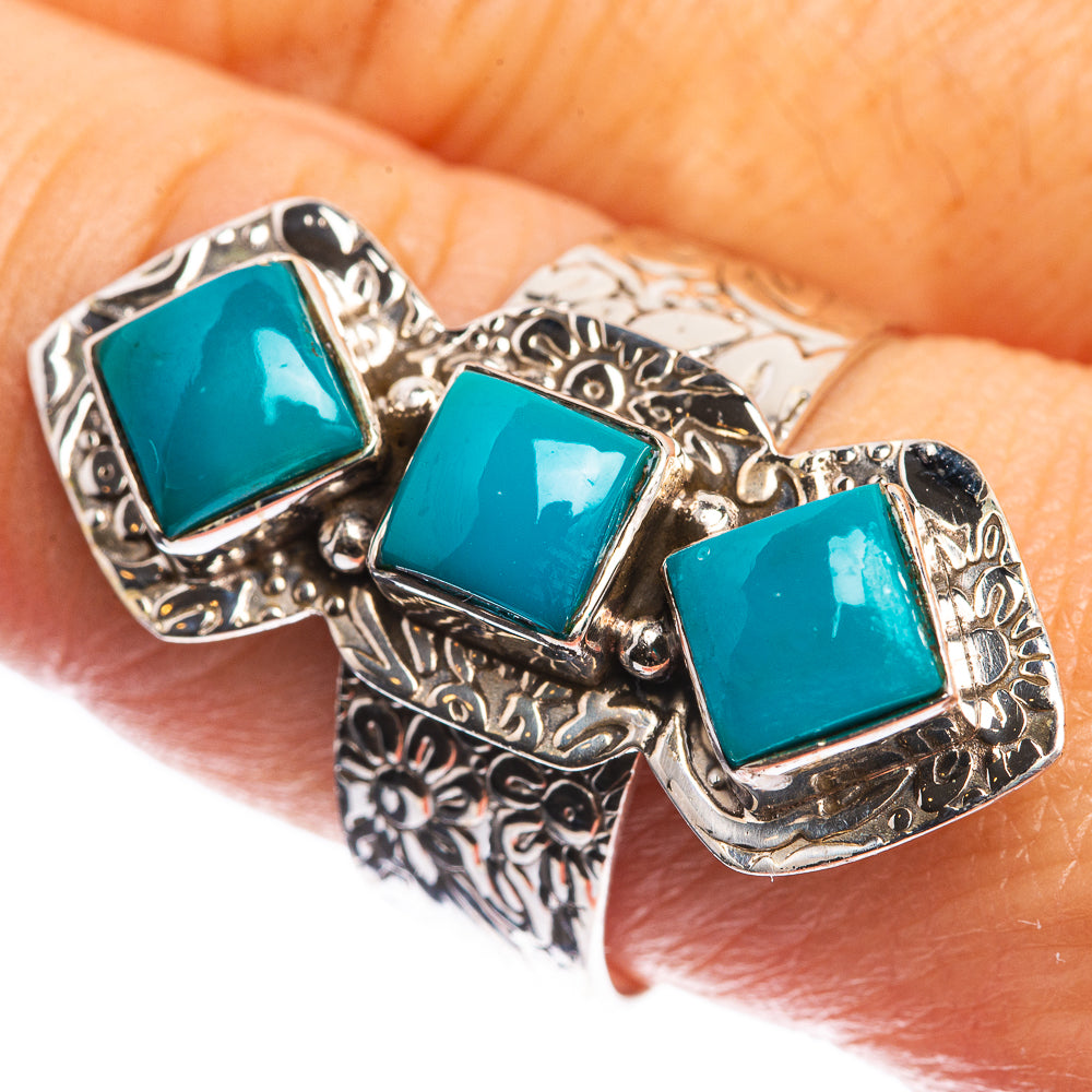 Sleeping Beauty Turquoise 925 Sterling Silver Ring Size 9.5
