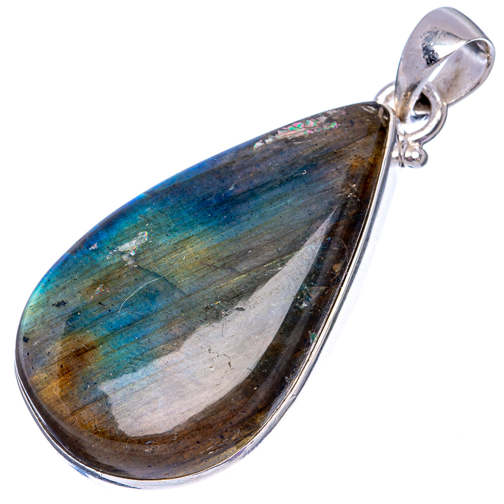 Labradorite 925 Sterling Silver Pendant 1 7/8" (925 Sterling Silver) P42697