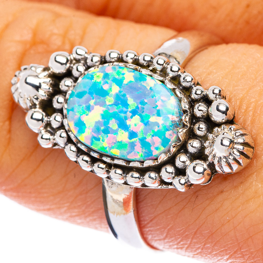 Synthetic Opal Ring Size 8.25 (925 Sterling Silver) R146123