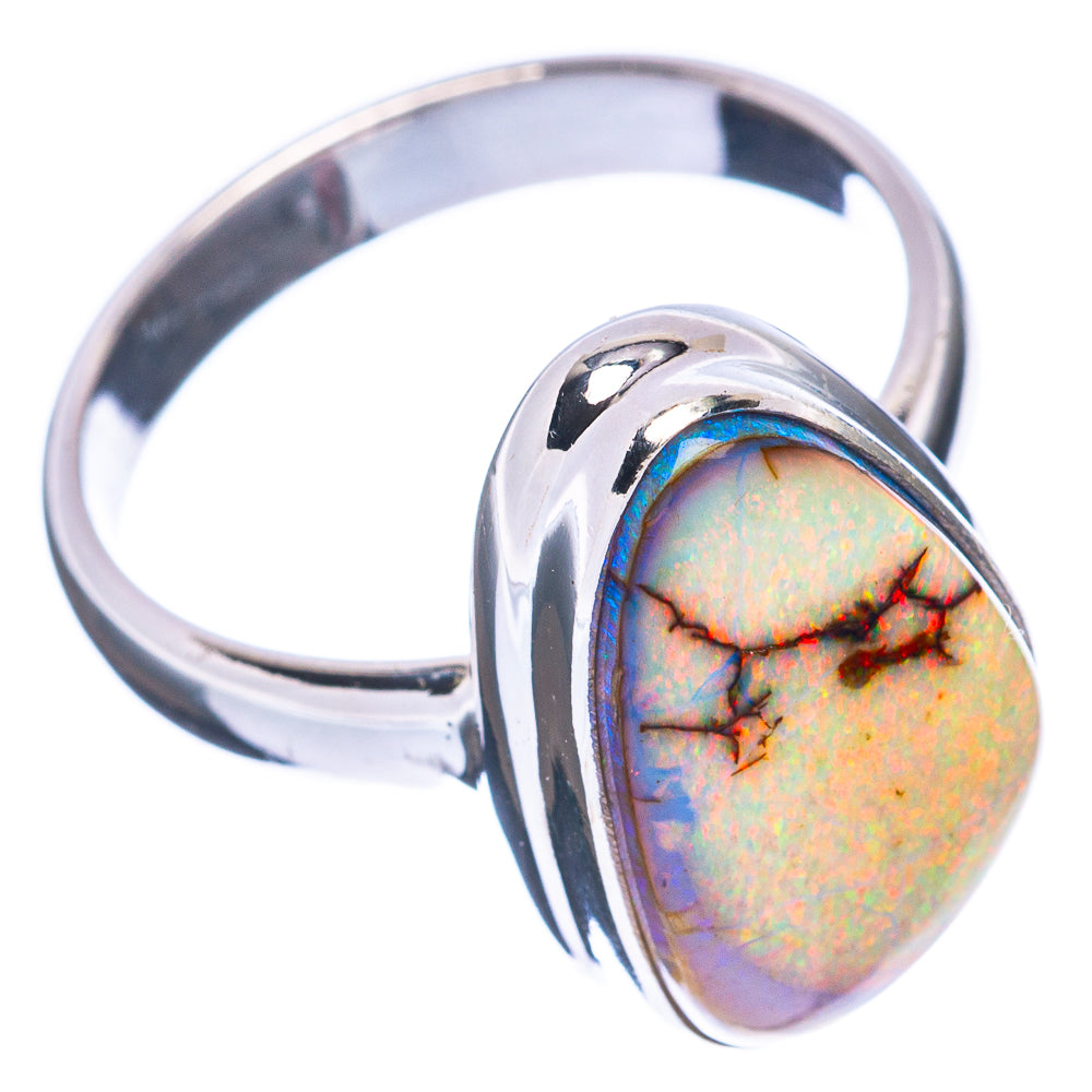 Rare Sterling Opal Ring Size 7.5 (925 Sterling Silver) R2832
