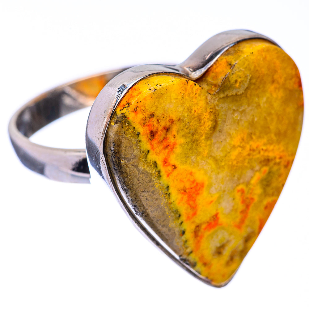 Large Bumble Bee Jasper Ring Size 9 (925 Sterling Silver) R141222