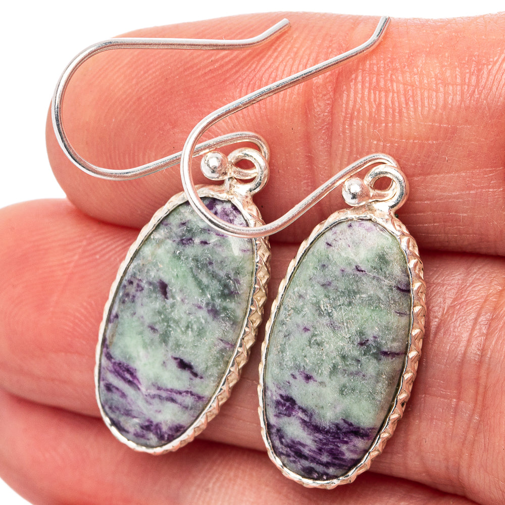 Kammererite Earrings 1 1/2" (.925 Sterling Silver)