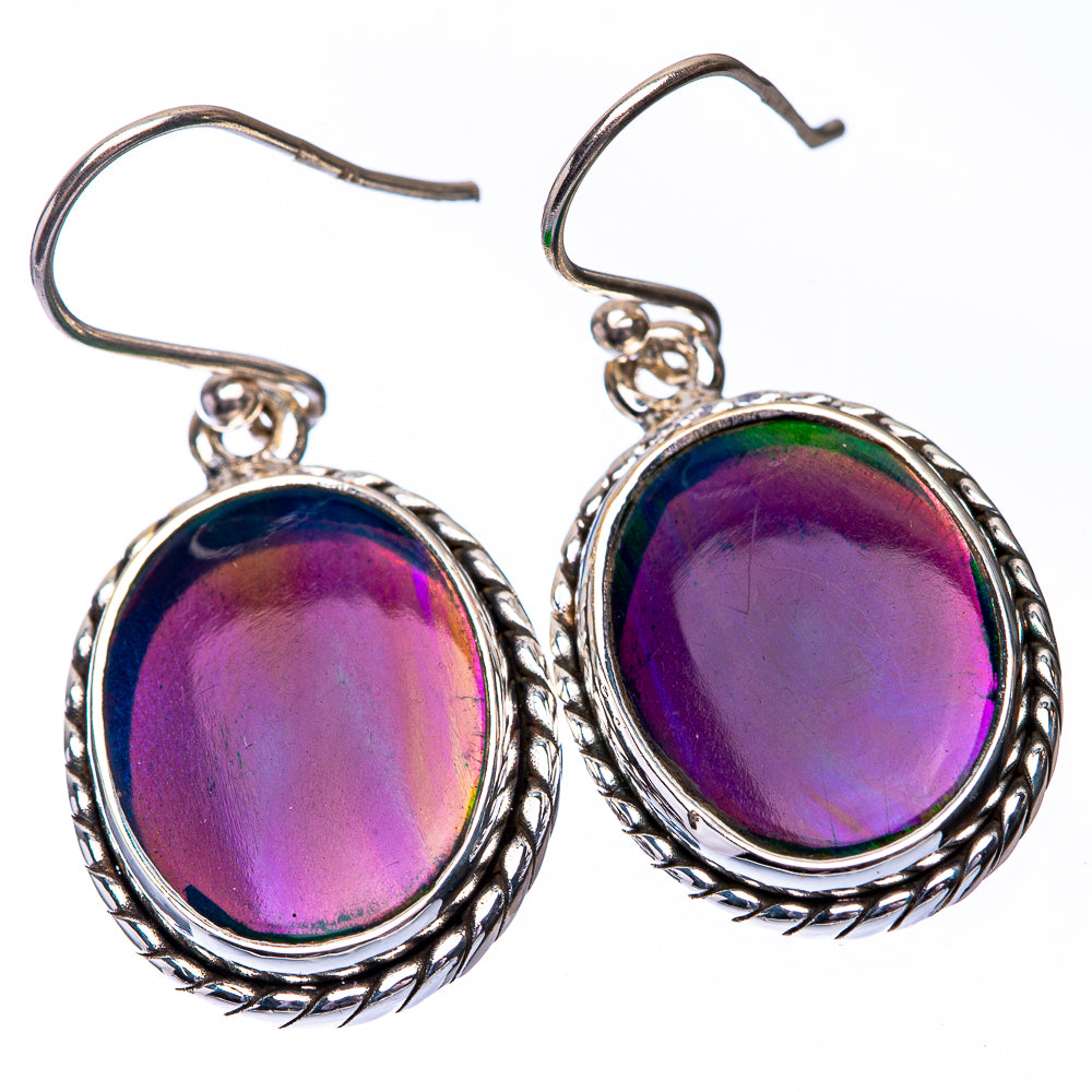 Aura Opal Earrings 1 3/8" (925 Sterling Silver) E432244