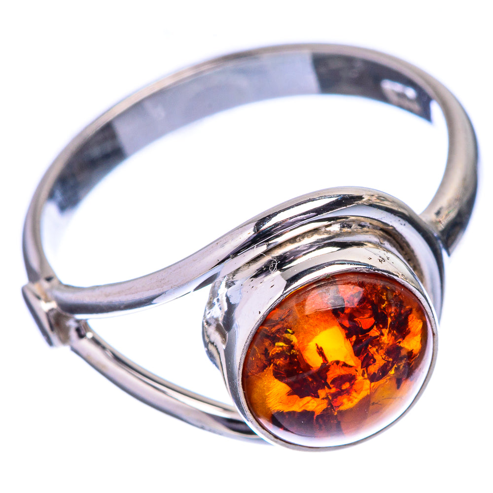 Baltic Amber Ring Size 6.5 (925 Sterling Silver) R142689