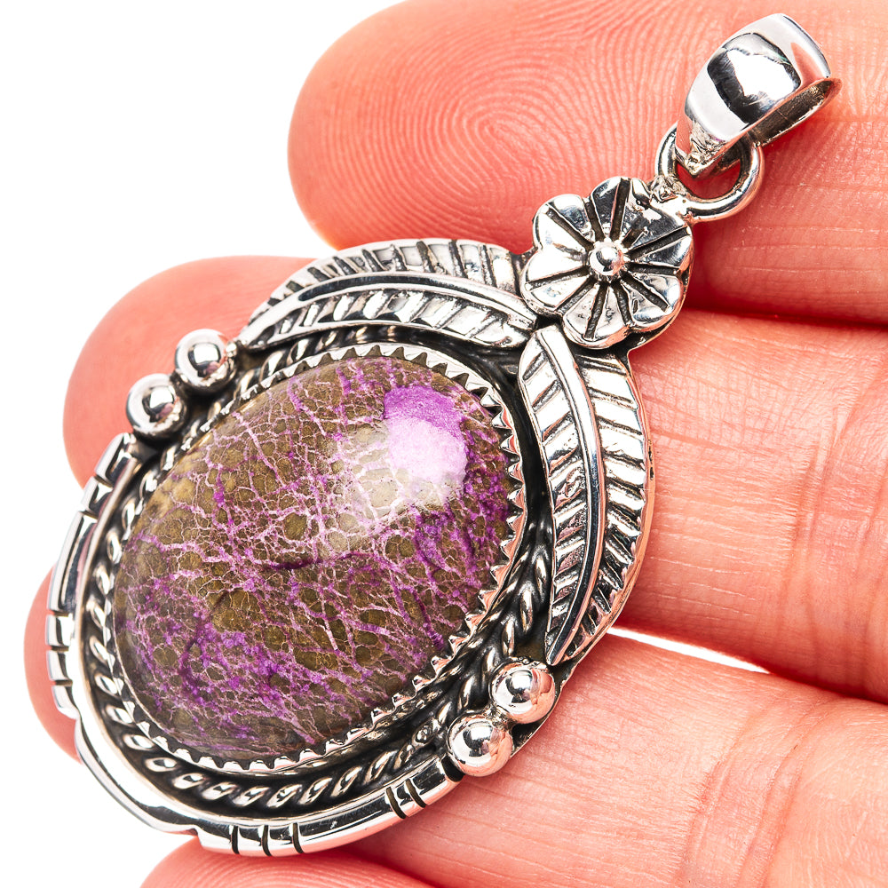 Premium Purpurite Pendant 2" (.925 Sterling Silver)