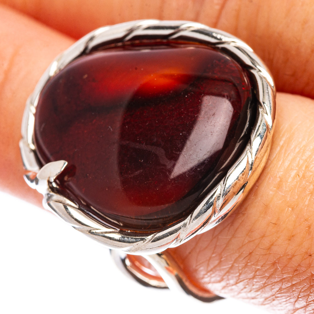 Baltic Amber Ring Size 8 (925 Sterling Silver) R1866
