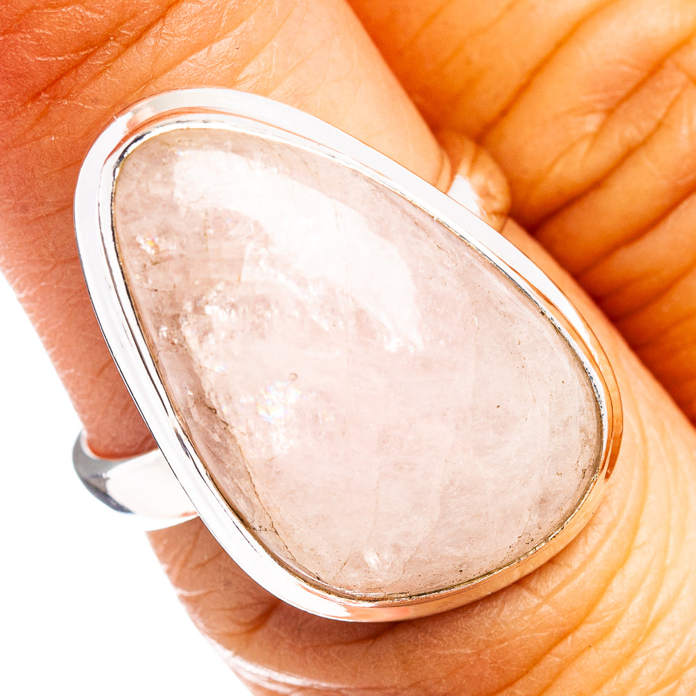 Rose Quartz Ring Size 6.25 (.925 Sterling Silver)