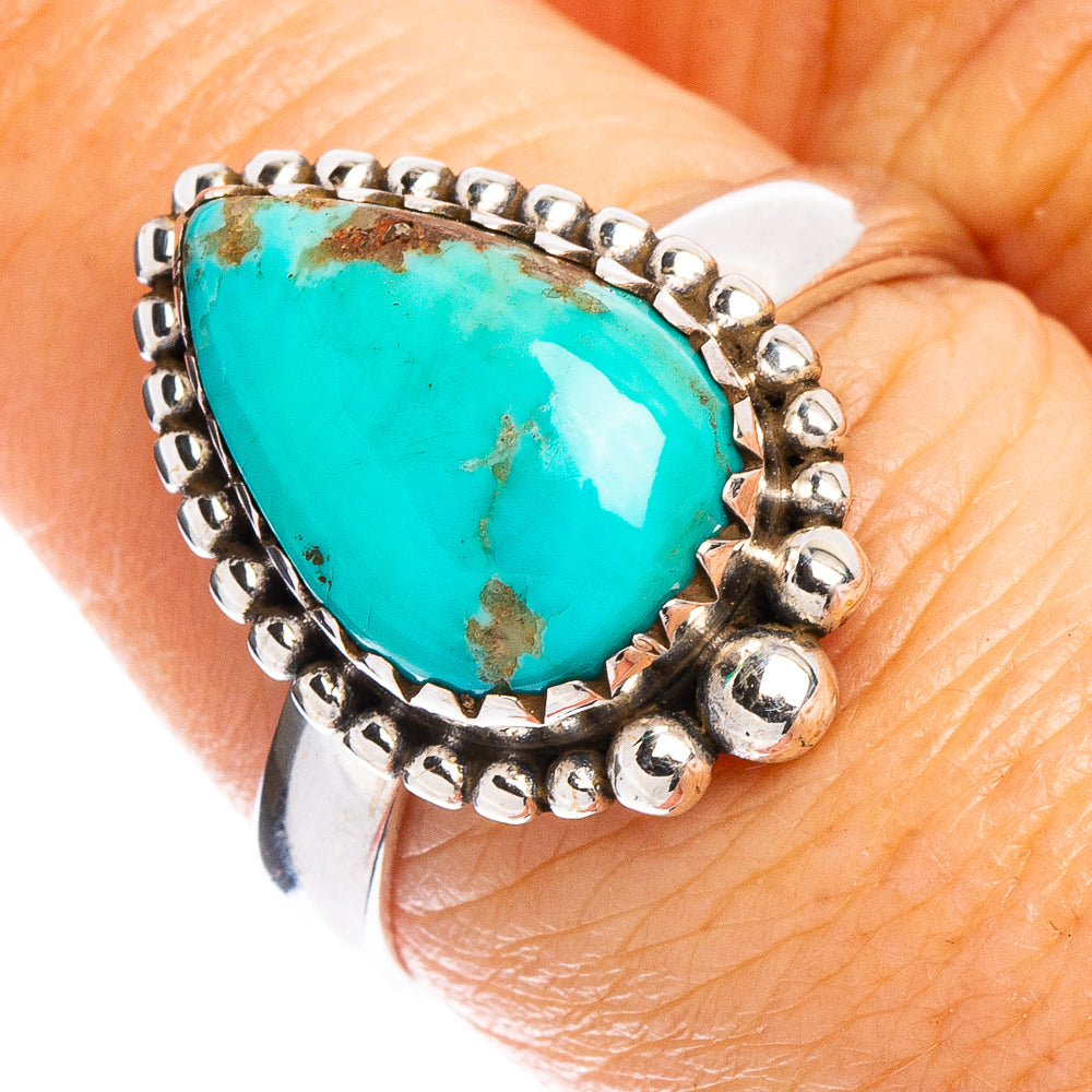 Rare Kingman Turquoise Ring Size 8 (.925 Sterling Silver)
