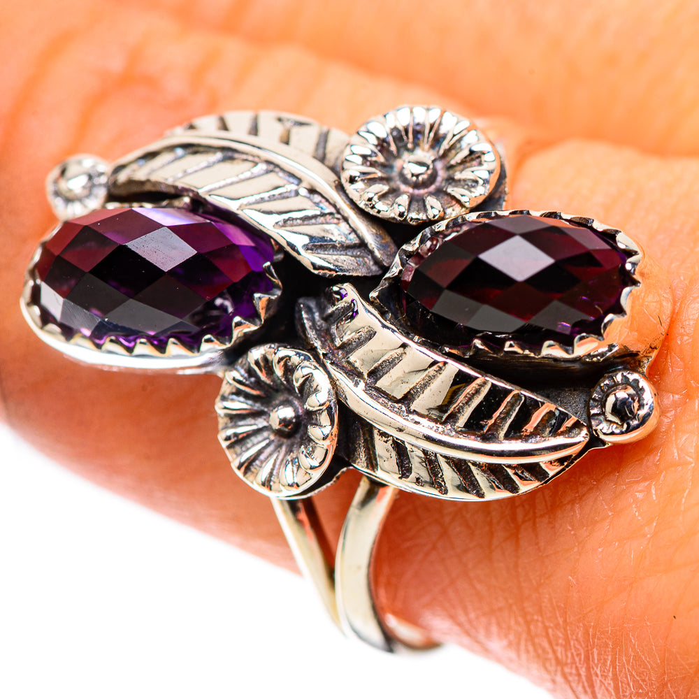 Faceted Amethyst Ring Size 9.75 (925 Sterling Silver) RING138362