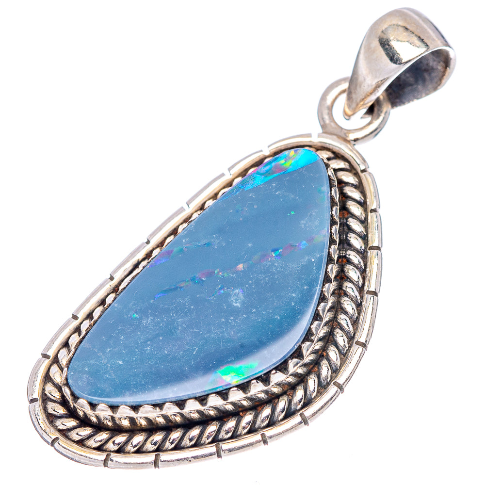 Doublet Opal Pendant 1 1/2" (.925 Sterling Silver)