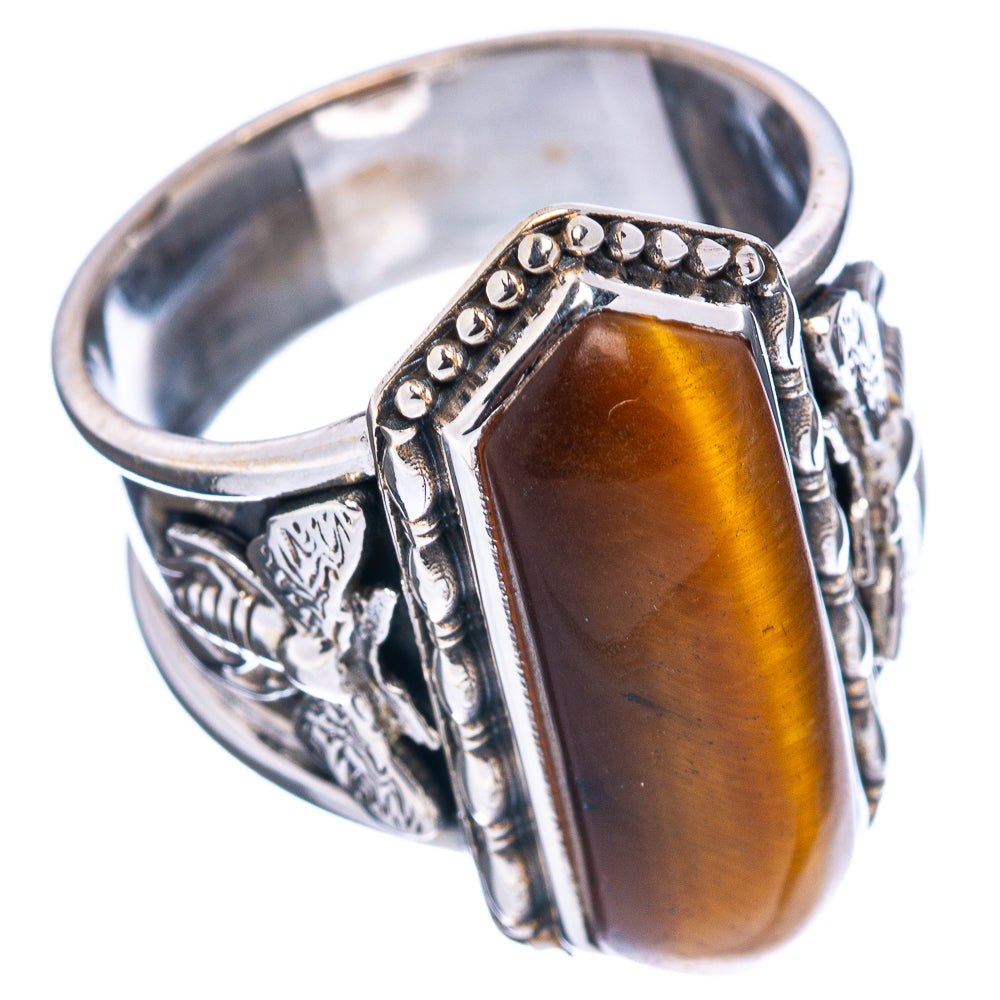 Premium Tiger's Eye Ring Size 10.25 (.925 Sterling Silver)